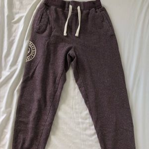 ivory ella burgundy sweatpants